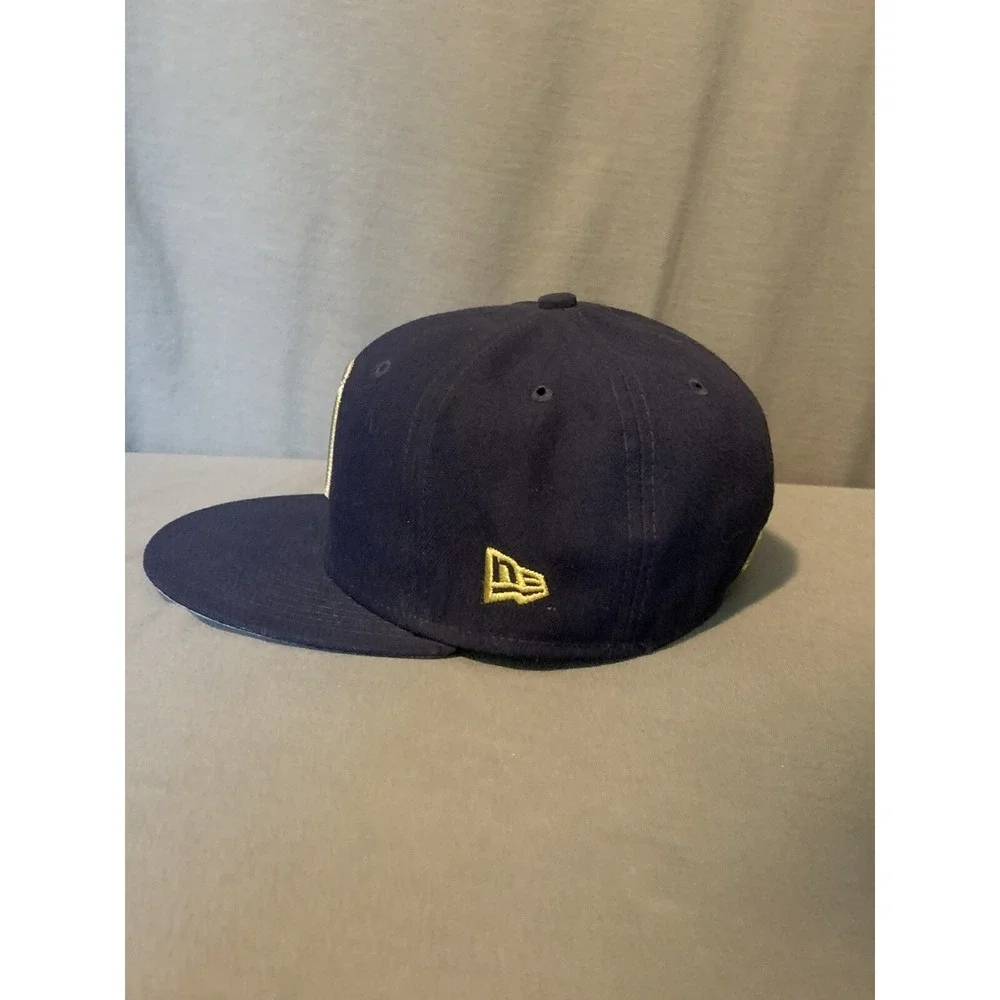 San Diego Padres Hat Blue 6 7/8 New Era Fitted Authentic 59/Fifty USA Patch‎